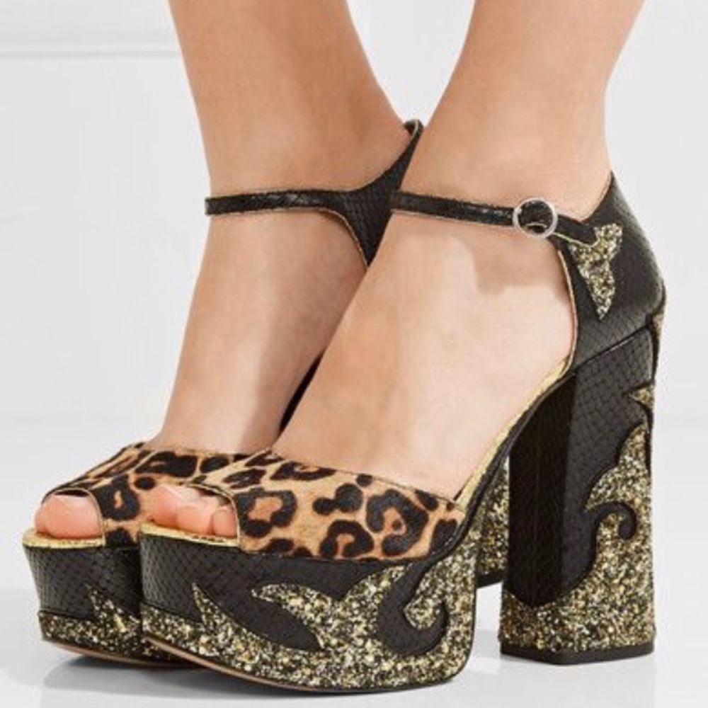 Marc Jacobs Runway Adriana Leopard Platform Sandal